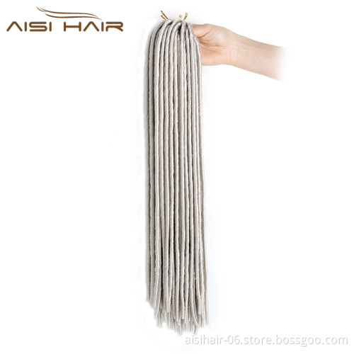 The Top Selling 18 inch Synthetic Dreadlocks Braids Hair Extensions High Temperature Colors Fiber Hair